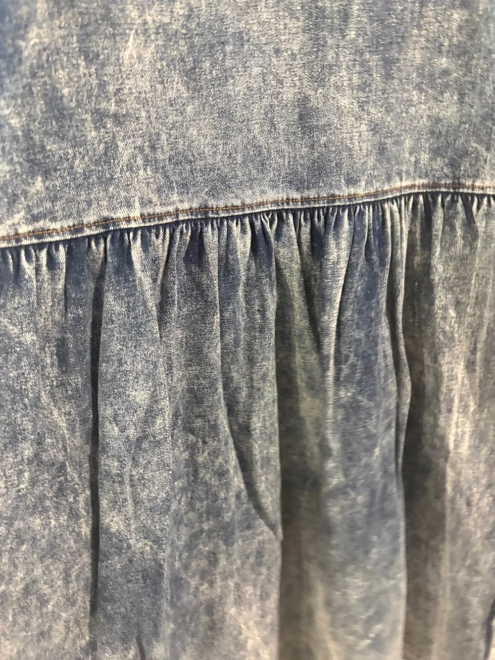Hollywood Blvd Vintage Acid Wash Denim 100% Cotton Sleeveless Dress M - Picture 12 of 15